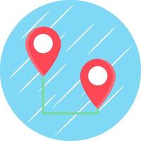 Map Flat Circle Icon Design vector