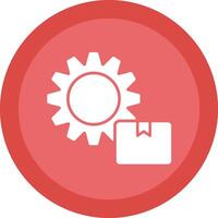 Supply Chain Management Line Shadow Circle Icon Design vector