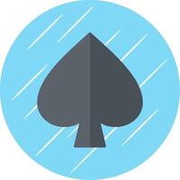 Spade Flat Circle Icon Design vector