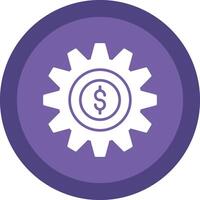 Money Management Line Shadow Circle Icon Design vector