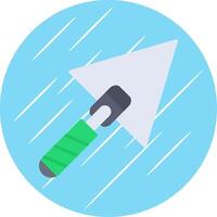 Trowel Flat Circle Icon Design vector