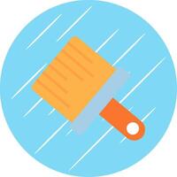 Paint Brush Flat Circle Icon Design vector