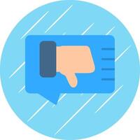 Dislike Flat Circle Icon Design vector