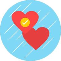 Heart Flat Circle Icon Design vector