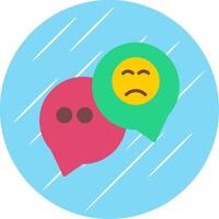 Speech Bubble Flat Circle Icon Design vector