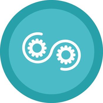 Devops Line Shadow Circle Icon Design vector