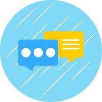 Comments Flat Circle Icon Design vector