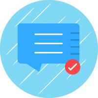 Chat Flat Circle Icon Design vector