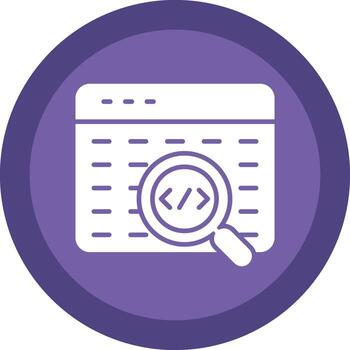 Code Review Line Shadow Circle Icon Design vector