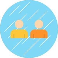 Person Flat Circle Icon Design vector