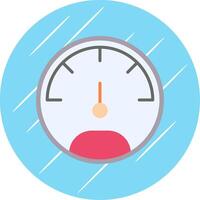 Speedo Meter Flat Circle Icon Design vector