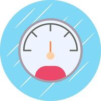 Speedo Meter Flat Circle Icon Design vector