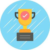 Trophy Flat Circle Icon Design vector