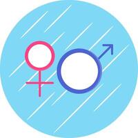 Gender Sign Flat Circle Icon Design vector
