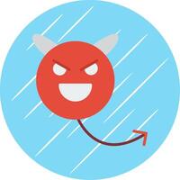 Evil Flat Circle Icon Design vector