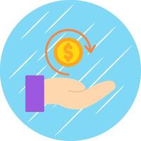 Return Of Investment Flat Circle Icon Design vector