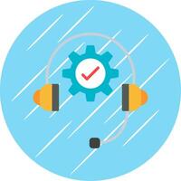 Technical Support Flat Circle Icon Design vector