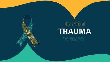 Trauma Awareness Month observed every year in May, illustration vector