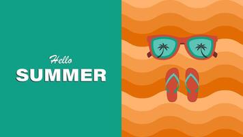 Lovely summer poster.Abstract minimal summer background vector