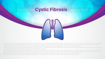 Cystic Fibrosis Awareness Month observed every year in May, illustration vector