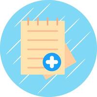 Document Flat Circle Icon Design vector