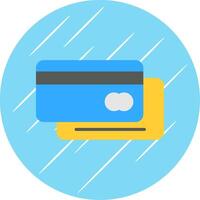 credit card Flat Circle Icon Design vector