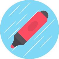 Marker Flat Circle Icon Design vector