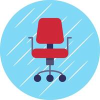 Chair Flat Circle Icon Design vector