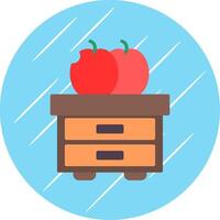 Fruta plano circulo icono diseño vector