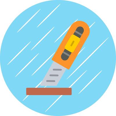 Cutter Flat Circle Icon Design