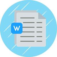 Word Flat Circle Icon Design vector