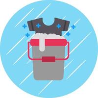 Bucket Flat Circle Icon Design vector