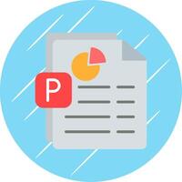 PowerPoint plano circulo icono diseño vector