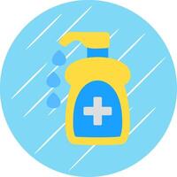 Liquid Soap Flat Circle Icon Design vector