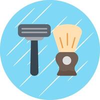 Shaving Flat Circle Icon Design vector