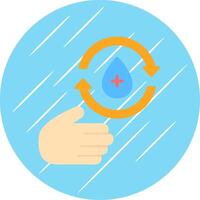 Hand Wash Flat Circle Icon Design vector