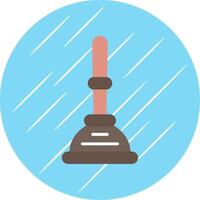 Plunger Flat Circle Icon Design vector