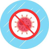 Bacteria Flat Circle Icon Design vector