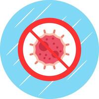 Bacteria Flat Circle Icon Design vector