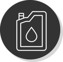 Oil Change Line Shadow Circle Icon Design vector