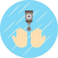 Hand Wash Flat Circle Icon Design vector