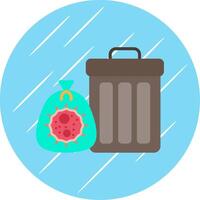 basura plano circulo icono diseño vector