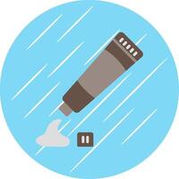 Tooth Paste Flat Circle Icon Design vector