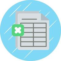 Excel Flat Circle Icon Design vector