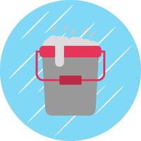 Bucket Flat Circle Icon Design vector