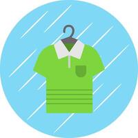 Shirt Flat Circle Icon Design vector