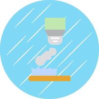 Tooth Brush Flat Circle Icon Design vector