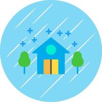 House Flat Circle Icon Design vector