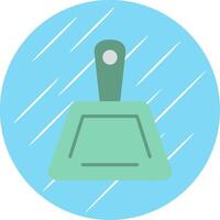 Dustpan Flat Circle Icon Design vector