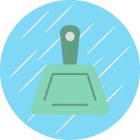 Dustpan Flat Circle Icon Design vector